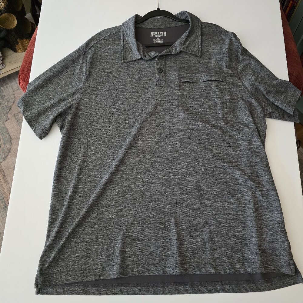 Duluth Trading Co Gray Polo Shirt